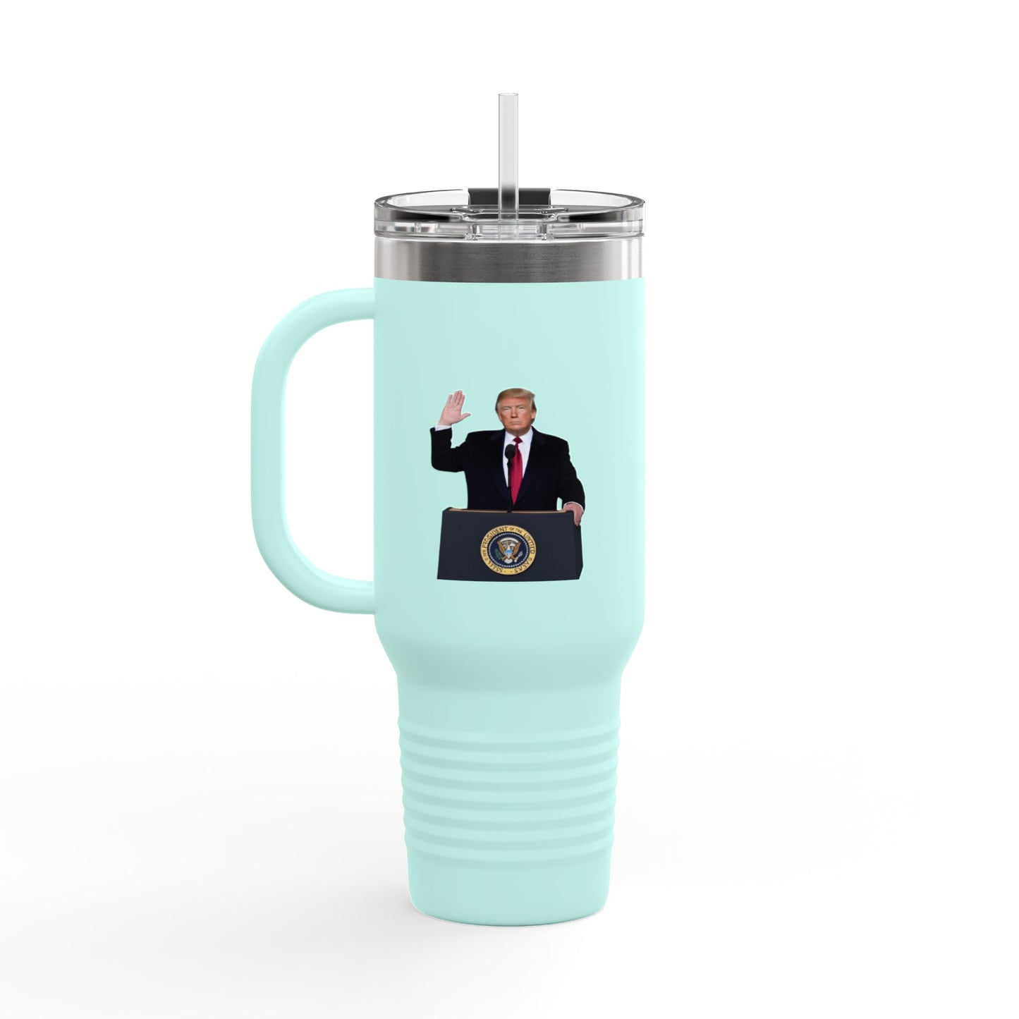Donald Trump Insulated Travel Mug, 40oz - Perfect for Coffee Lovers, Political Enthusiasts, Gifts for Him, Party Favors, Travel Accessory