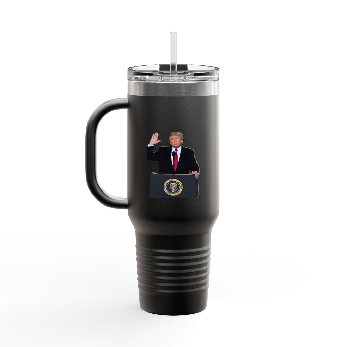 Donald Trump Insulated Travel Mug, 40oz - Perfect for Coffee Lovers, Political Enthusiasts, Gifts for Him, Party Favors, Travel Accessory