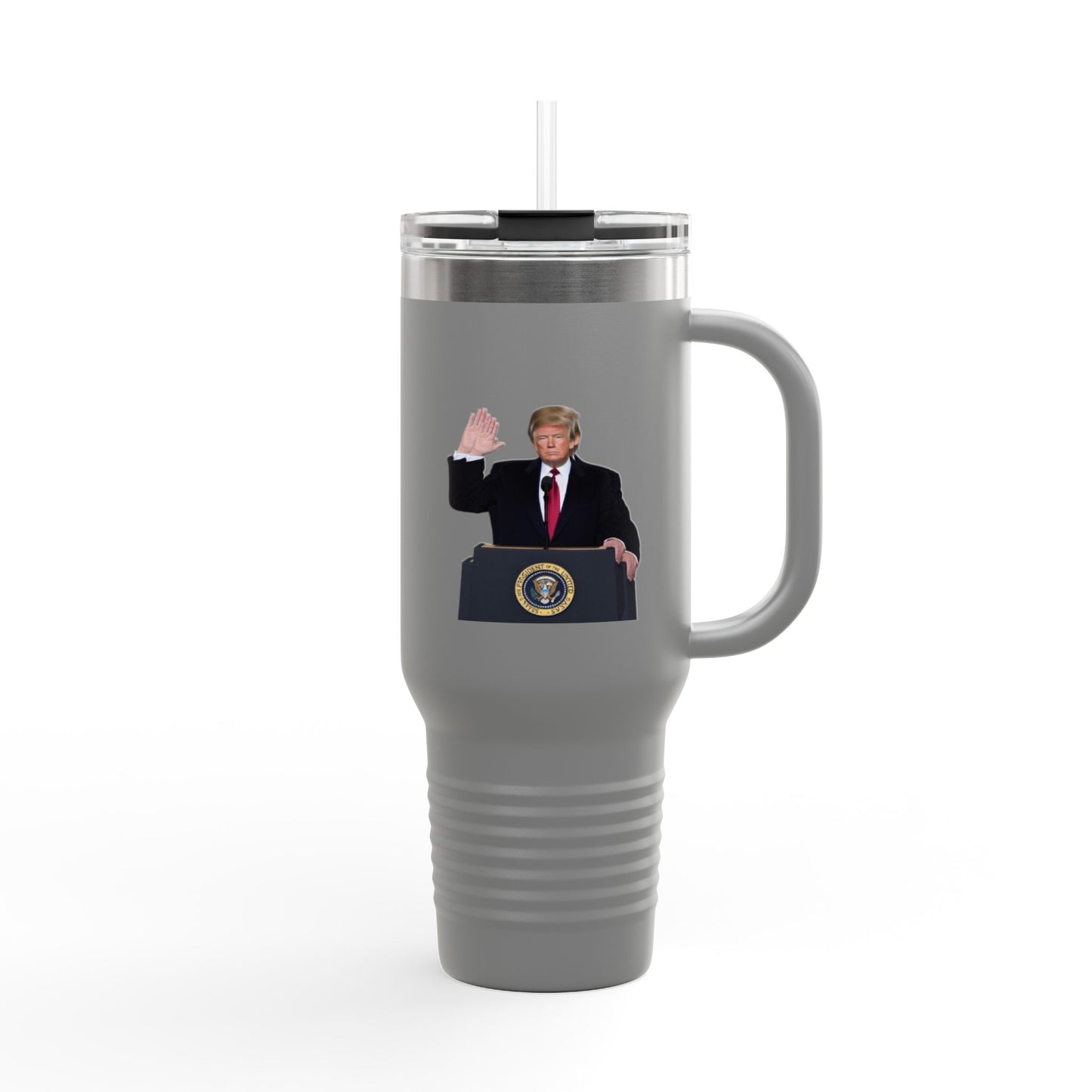 Donald Trump Insulated Travel Mug, 40oz - Perfect for Coffee Lovers, Political Enthusiasts, Gifts for Him, Party Favors, Travel Accessory