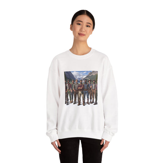 Vintage Mountain Men Adventure Sweatshirt, Cozy Unisex Crewneck, Outdoor Clothing, Gift for Nature Lovers, Perfect for Camping and Hiking