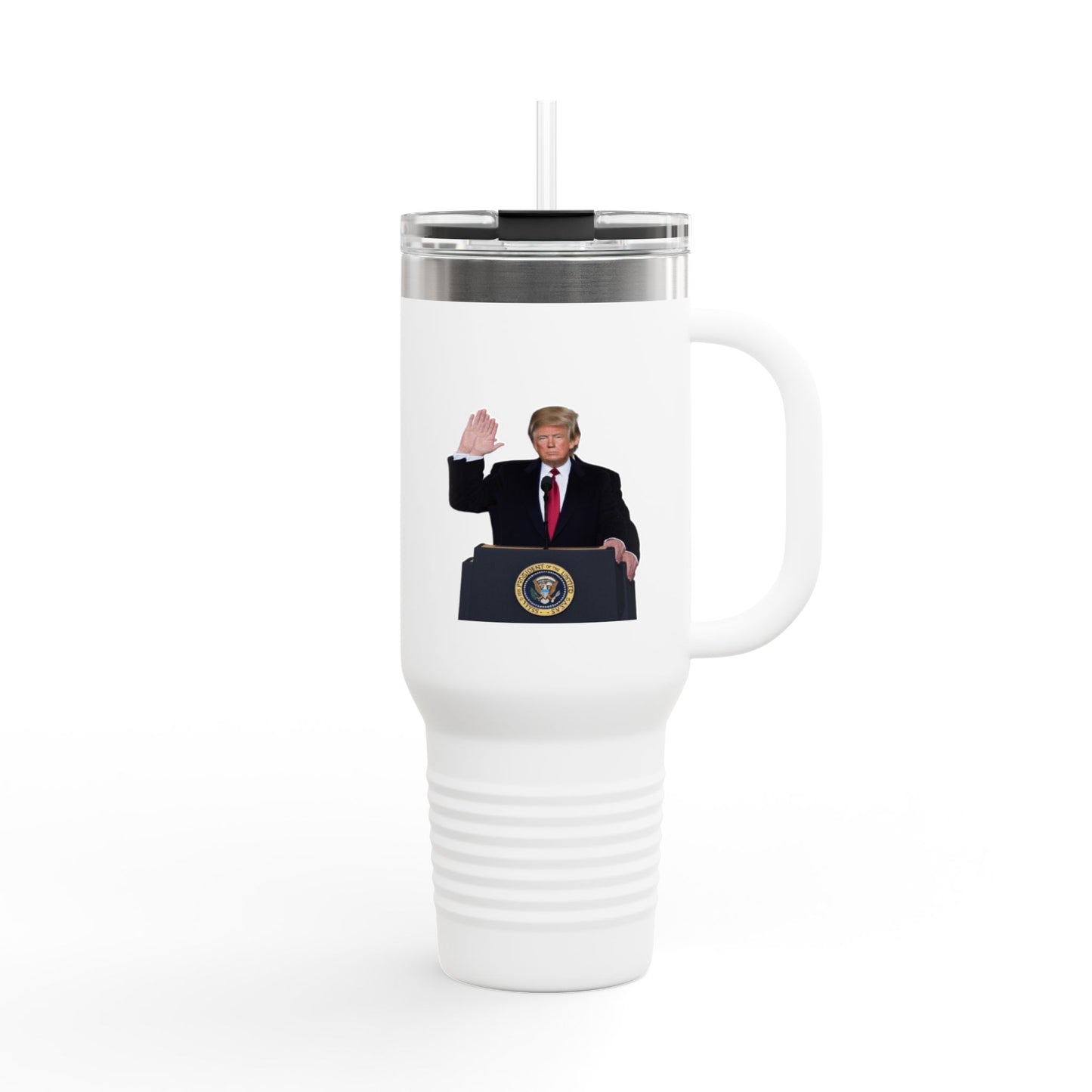 Donald Trump Insulated Travel Mug, 40oz - Perfect for Coffee Lovers, Political Enthusiasts, Gifts for Him, Party Favors, Travel Accessory