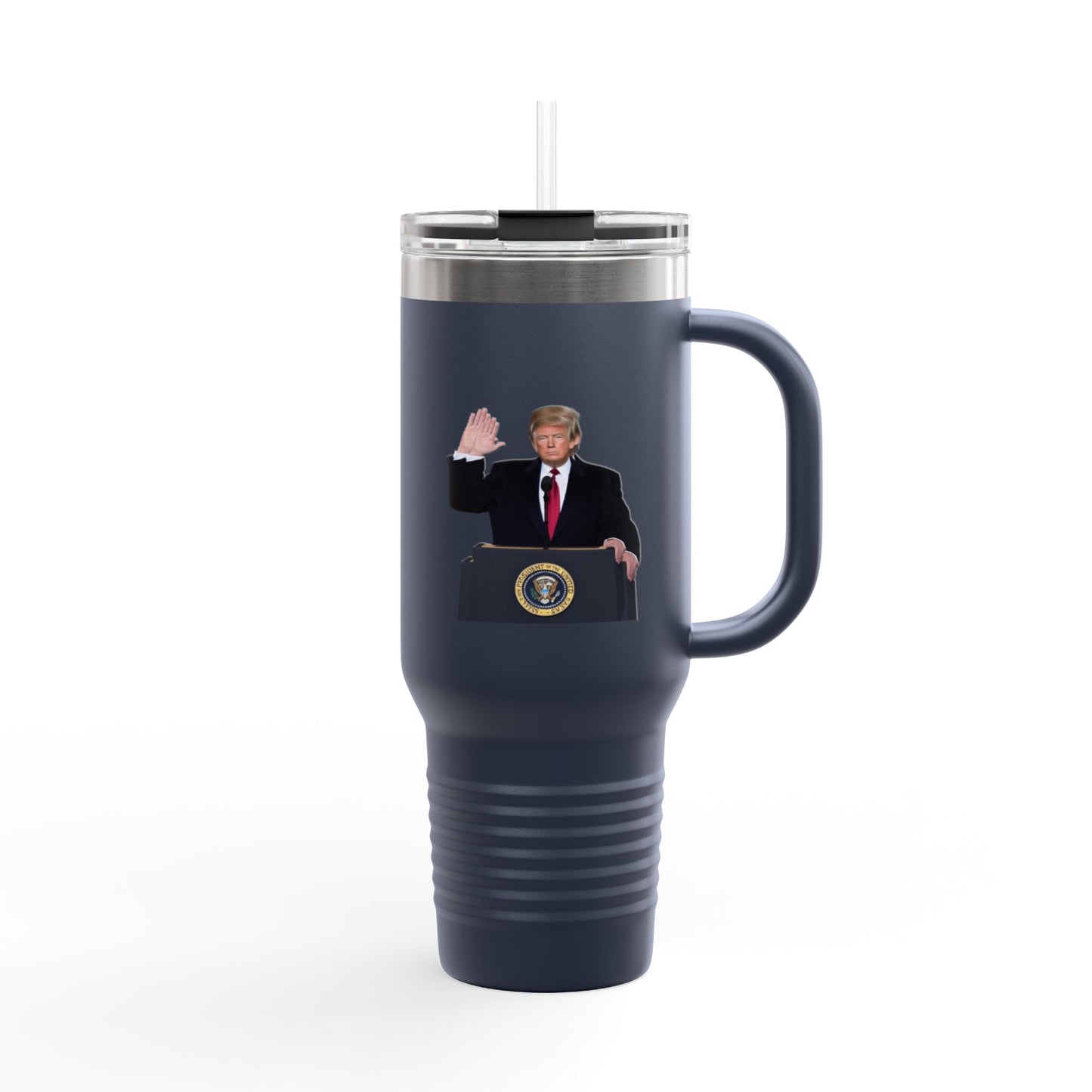 Donald Trump Insulated Travel Mug, 40oz - Perfect for Coffee Lovers, Political Enthusiasts, Gifts for Him, Party Favors, Travel Accessory