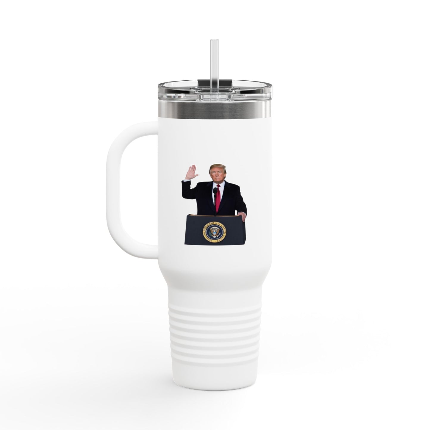 Donald Trump Insulated Travel Mug, 40oz - Perfect for Coffee Lovers, Political Enthusiasts, Gifts for Him, Party Favors, Travel Accessory