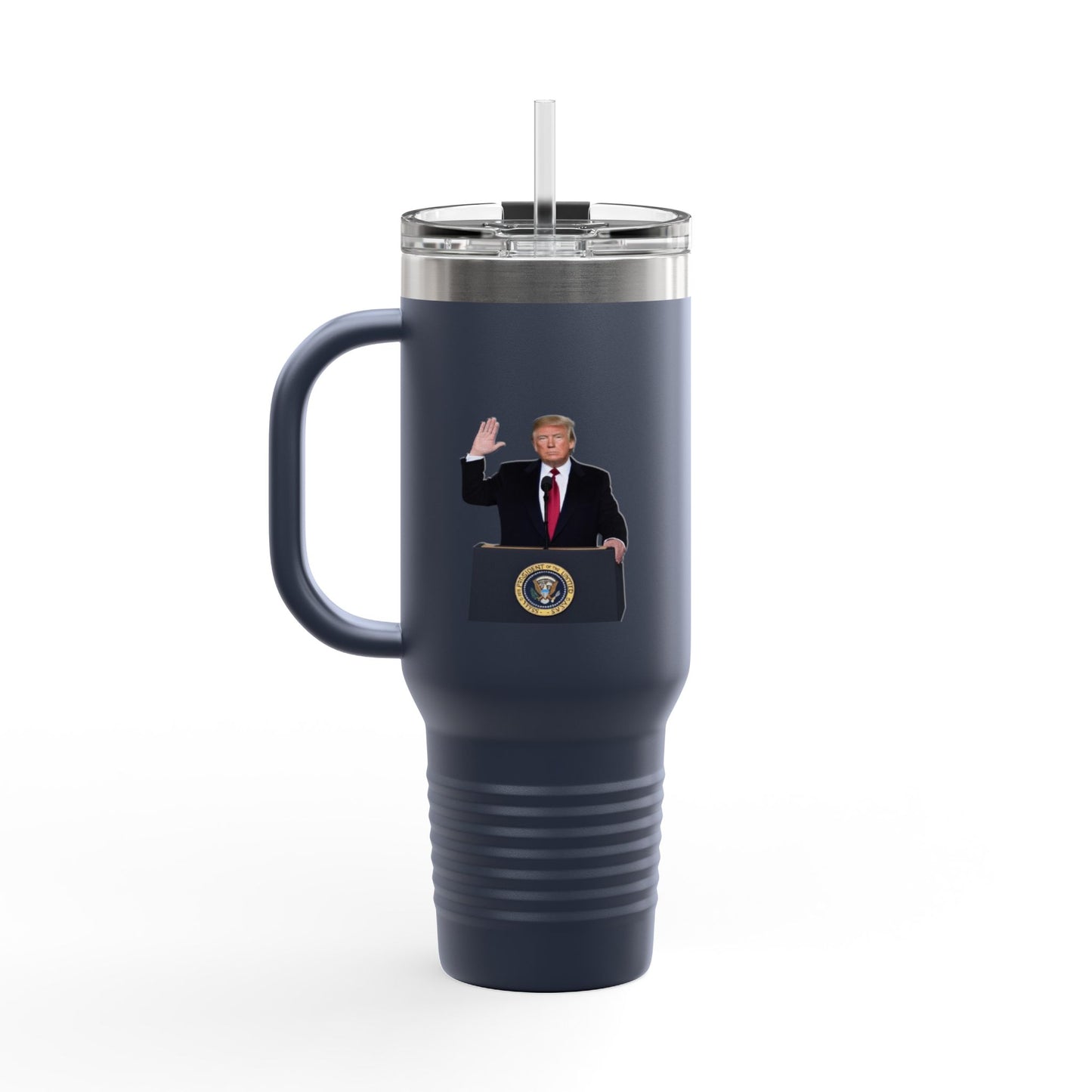Donald Trump Insulated Travel Mug, 40oz - Perfect for Coffee Lovers, Political Enthusiasts, Gifts for Him, Party Favors, Travel Accessory