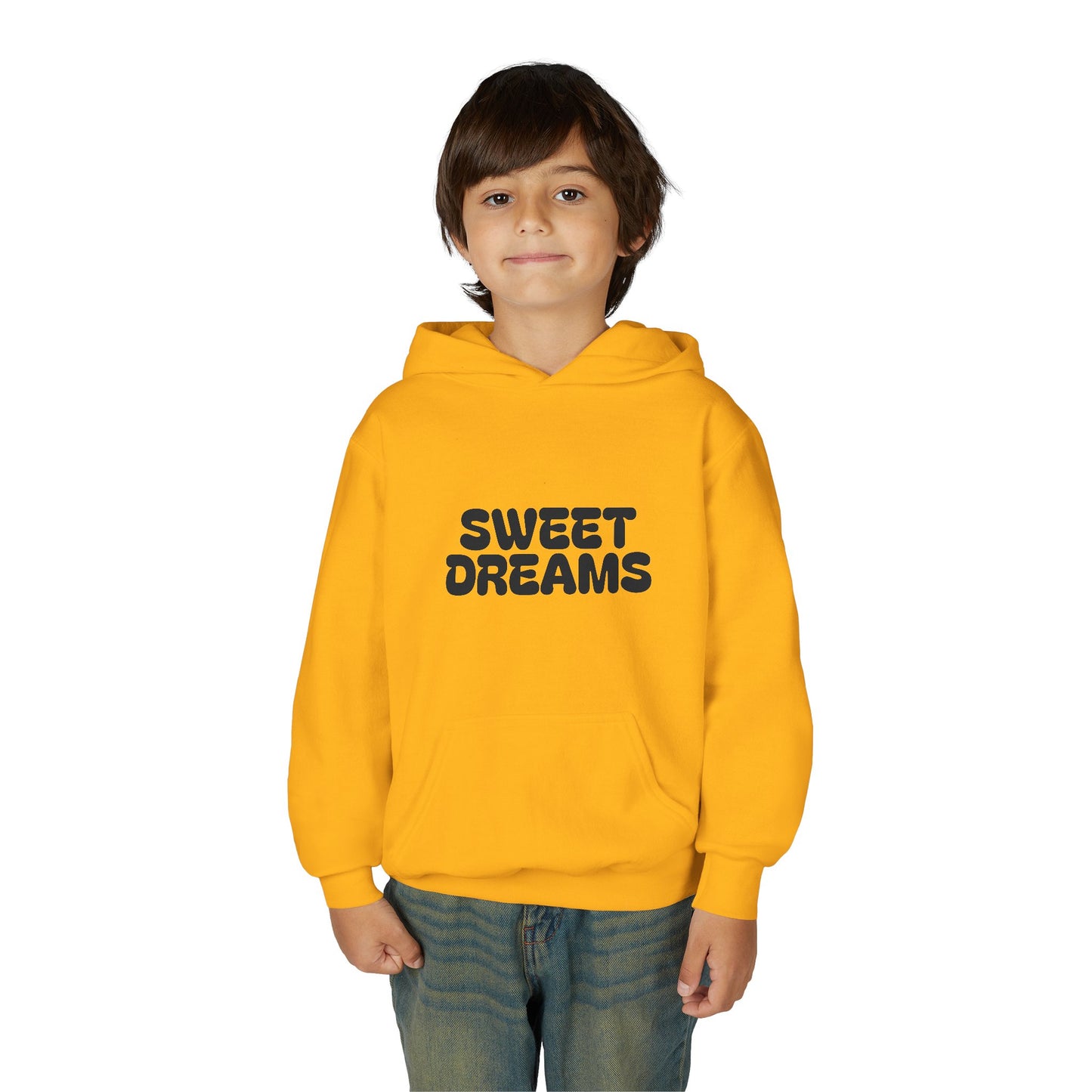 Sweet Dreams Youth Hooded Sweatshirt, Cozy Teens Hoodie, Gift for Kids, Sleepover Wear, Casual Lounge Hoodie