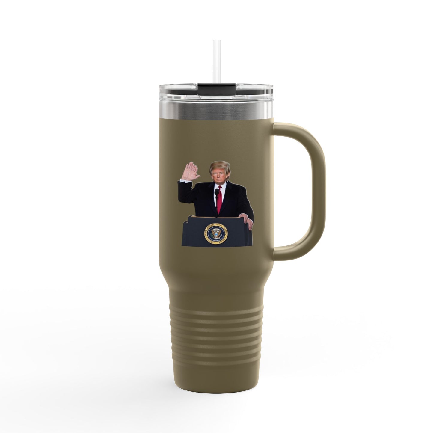 Donald Trump Insulated Travel Mug, 40oz - Perfect for Coffee Lovers, Political Enthusiasts, Gifts for Him, Party Favors, Travel Accessory