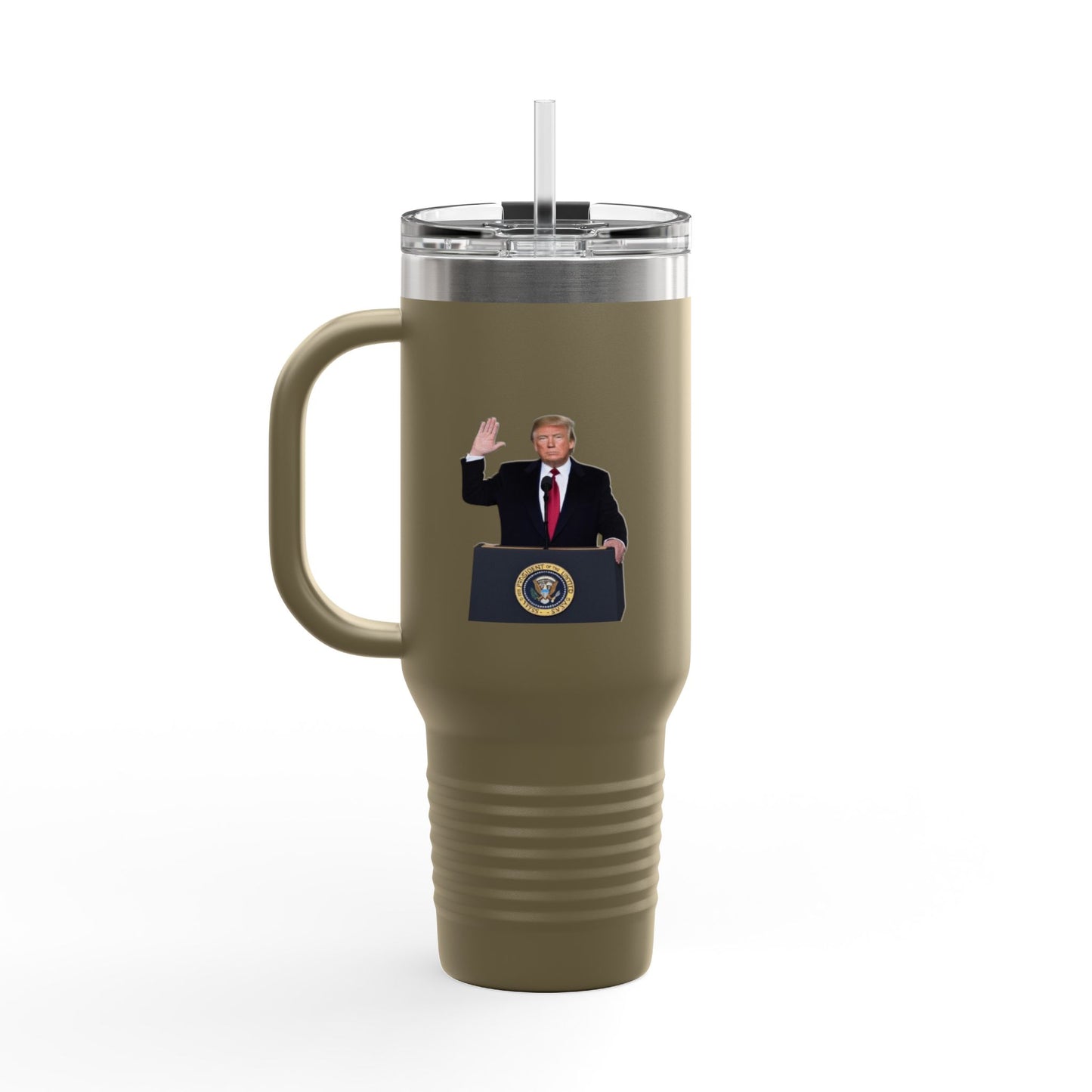 Donald Trump Insulated Travel Mug, 40oz - Perfect for Coffee Lovers, Political Enthusiasts, Gifts for Him, Party Favors, Travel Accessory