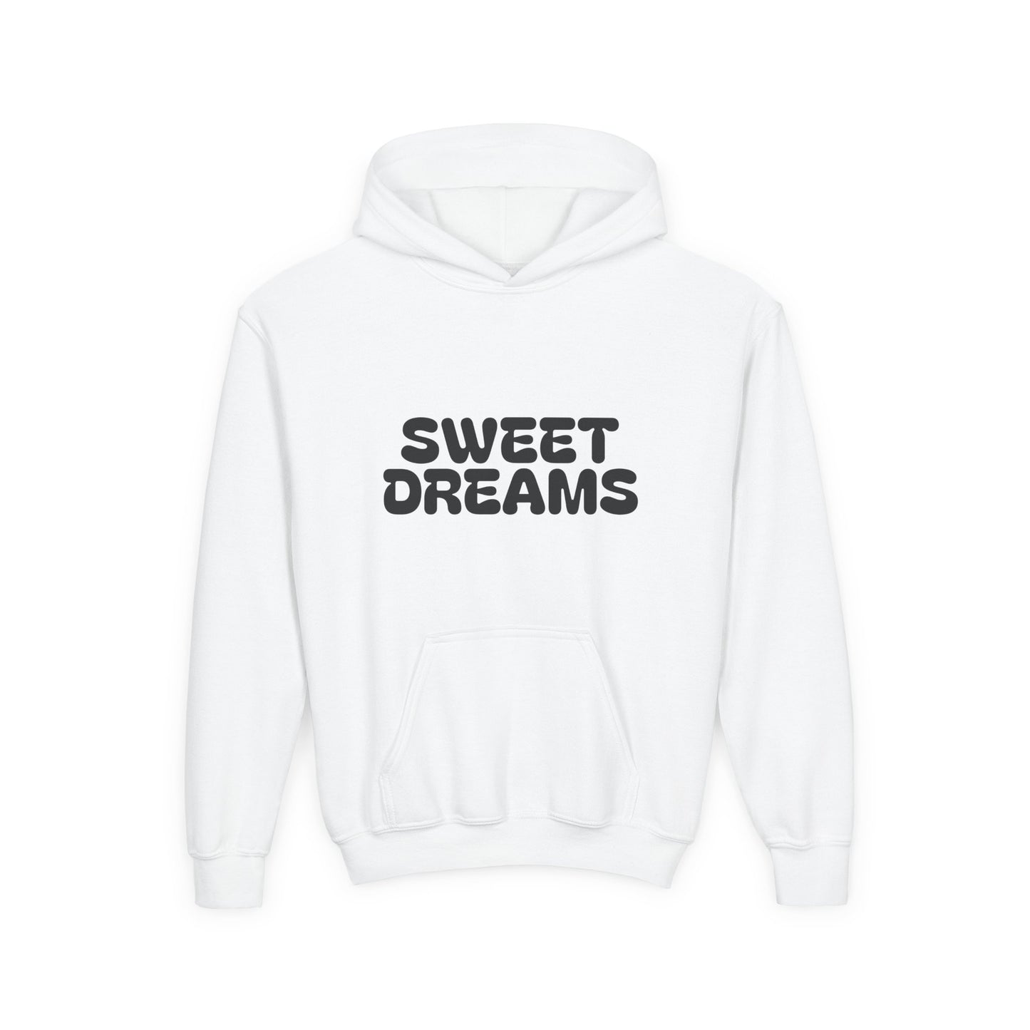 Sweet Dreams Youth Hooded Sweatshirt, Cozy Teens Hoodie, Gift for Kids, Sleepover Wear, Casual Lounge Hoodie