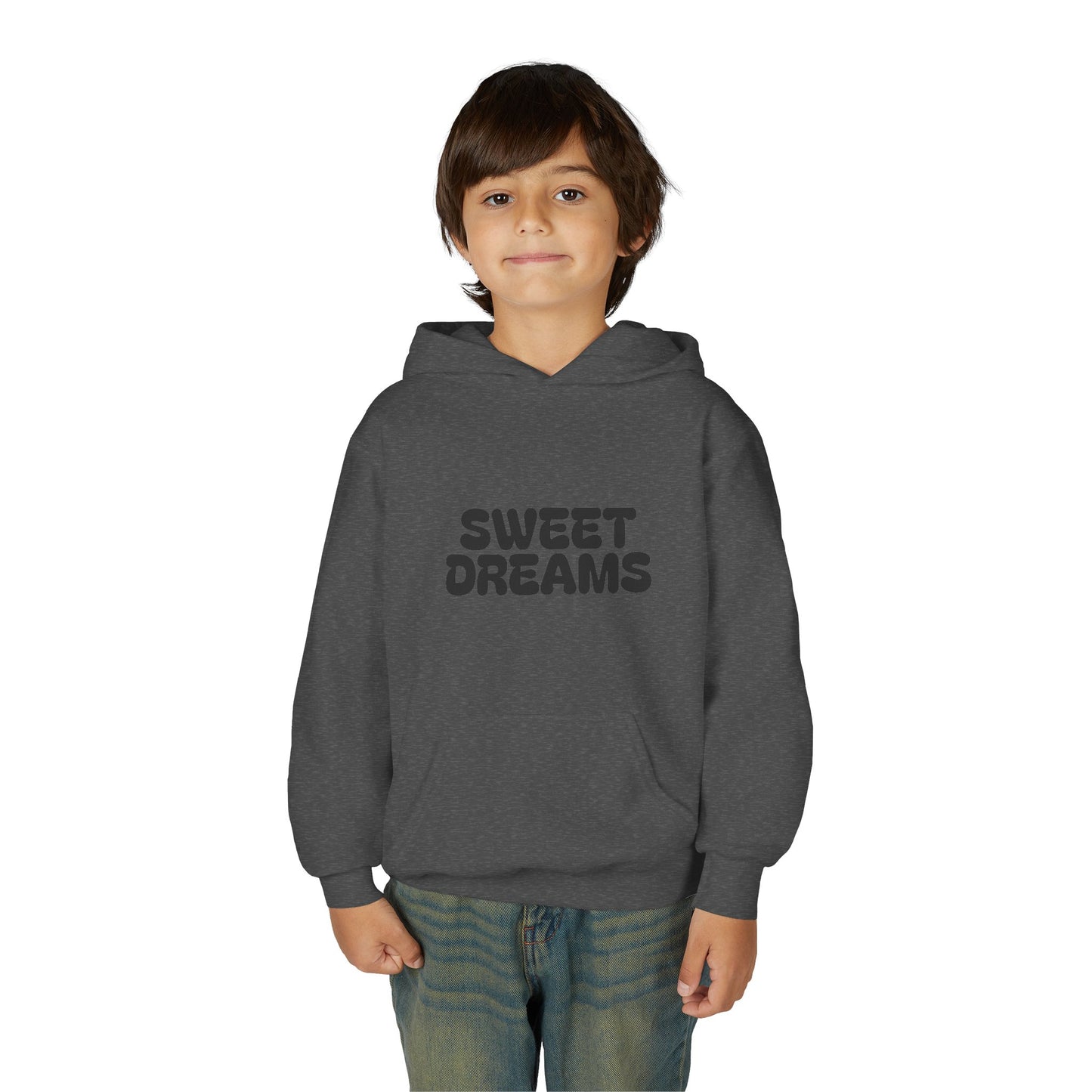 Sweet Dreams Youth Hooded Sweatshirt, Cozy Teens Hoodie, Gift for Kids, Sleepover Wear, Casual Lounge Hoodie