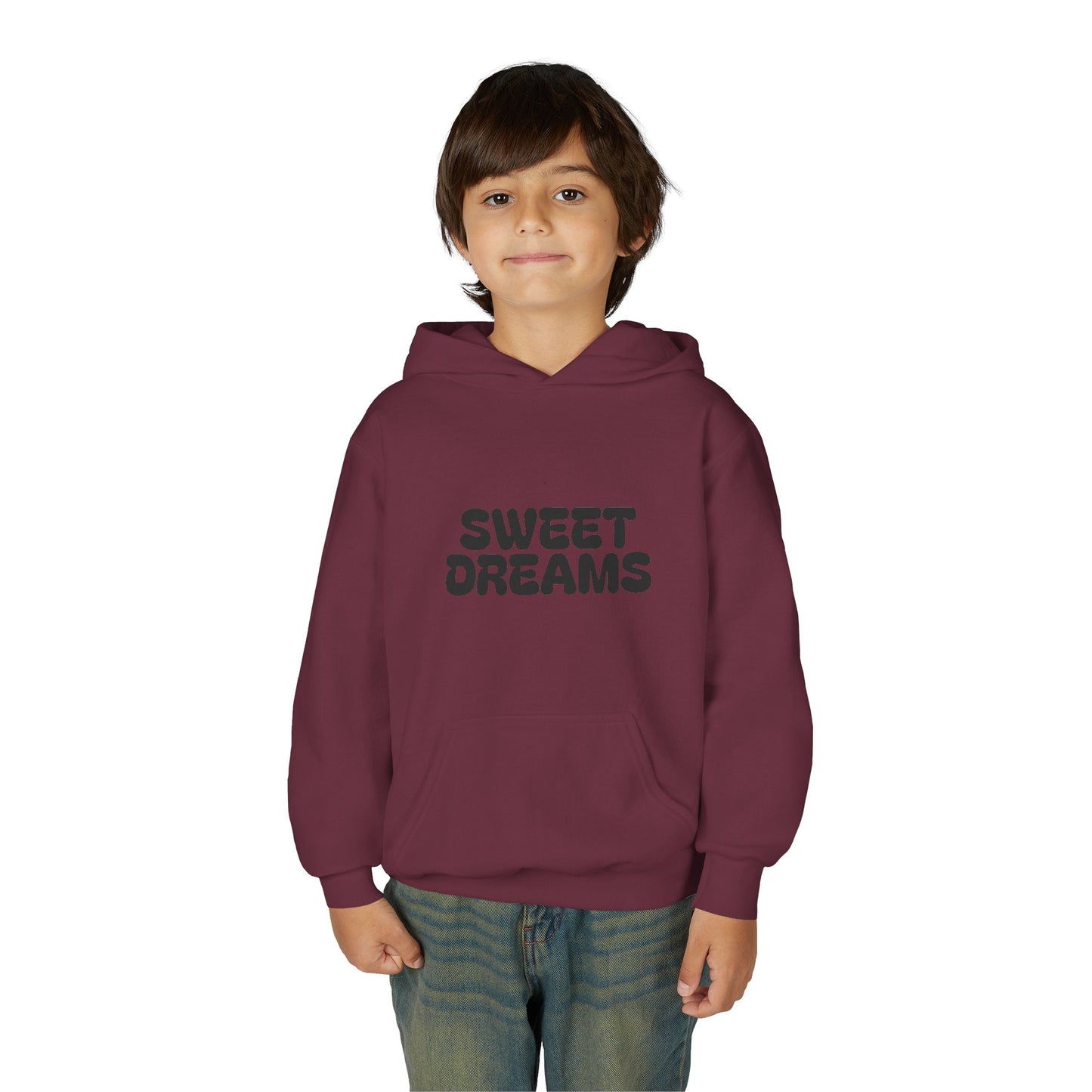 Sweet Dreams Youth Hooded Sweatshirt, Cozy Teens Hoodie, Gift for Kids, Sleepover Wear, Casual Lounge Hoodie