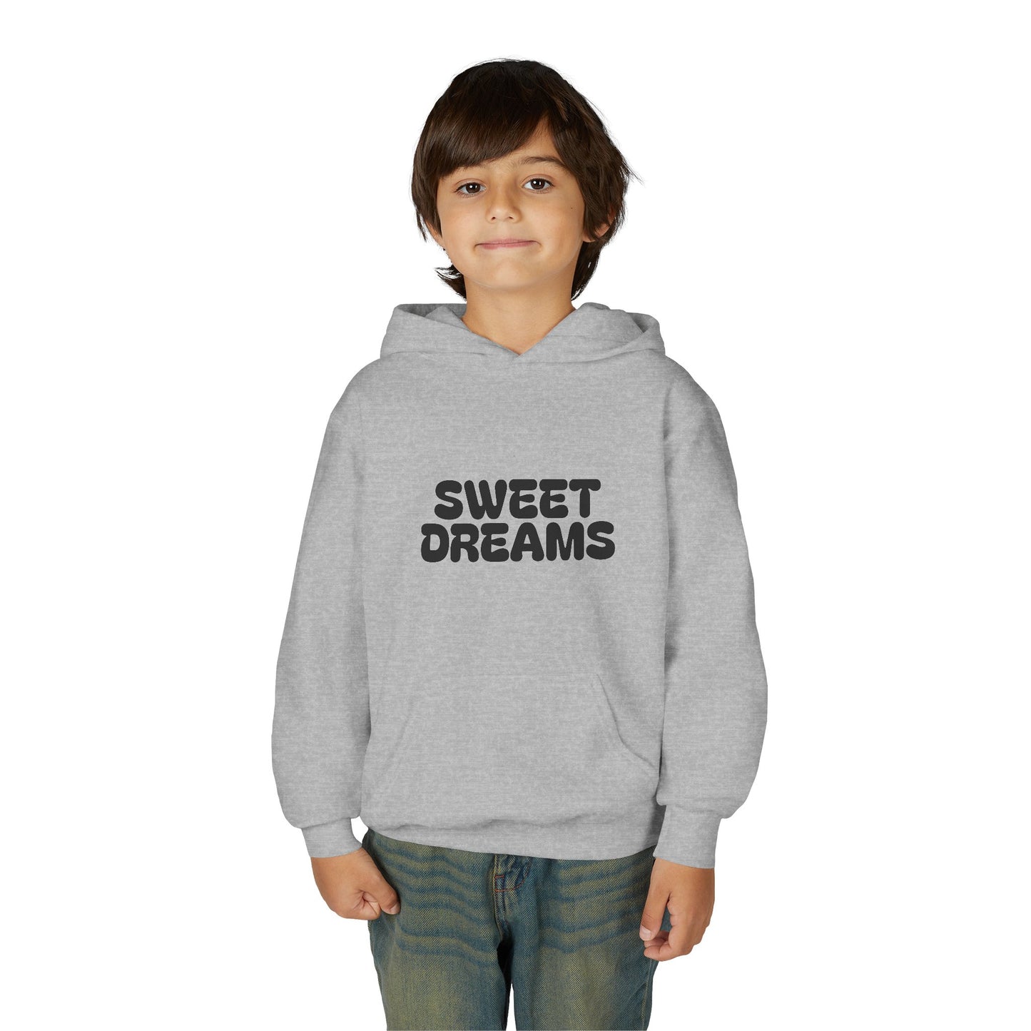 Sweet Dreams Youth Hooded Sweatshirt, Cozy Teens Hoodie, Gift for Kids, Sleepover Wear, Casual Lounge Hoodie