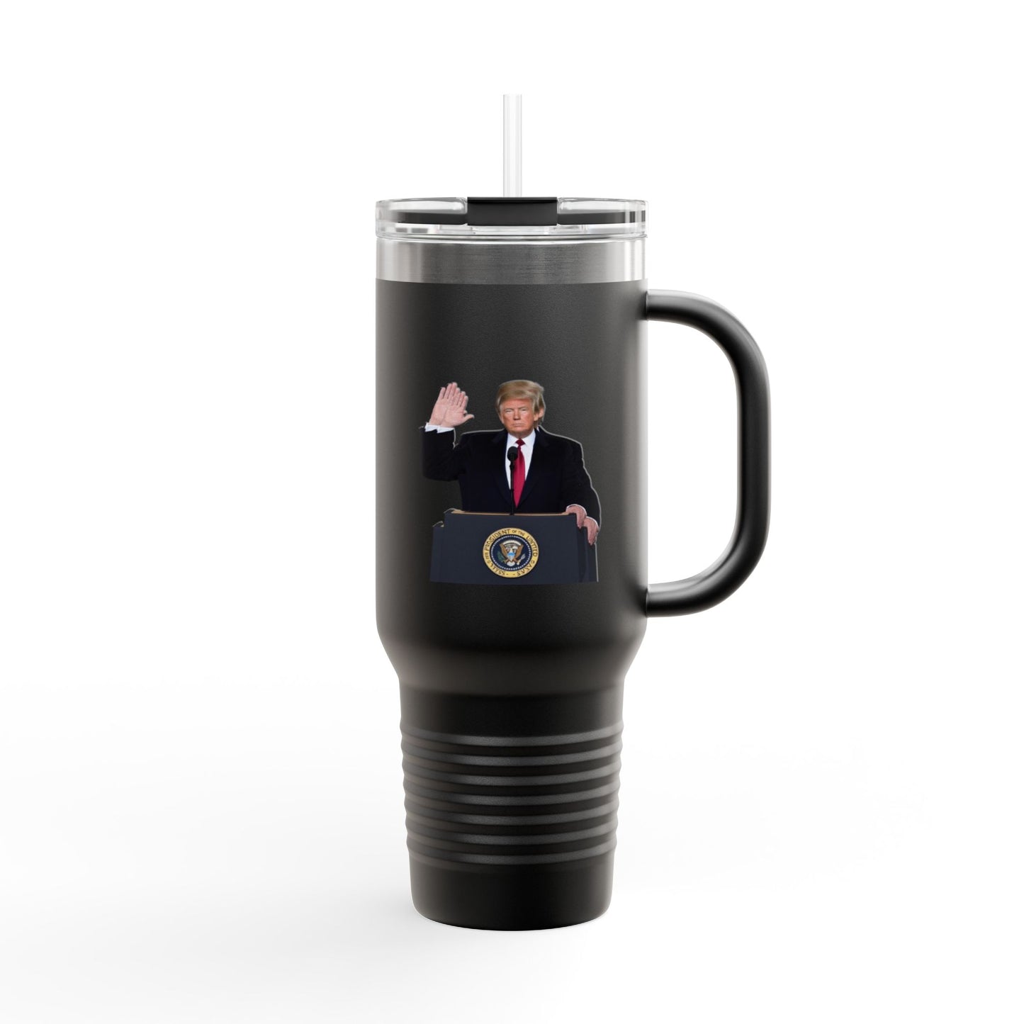 Donald Trump Insulated Travel Mug, 40oz - Perfect for Coffee Lovers, Political Enthusiasts, Gifts for Him, Party Favors, Travel Accessory