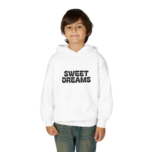 Sweet Dreams Youth Hooded Sweatshirt, Cozy Teens Hoodie, Gift for Kids, Sleepover Wear, Casual Lounge Hoodie